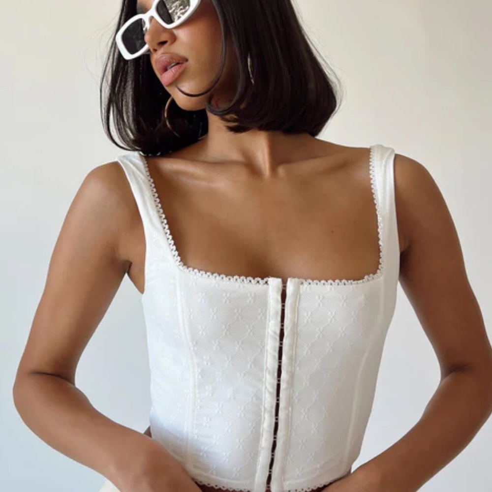 Princess Polly Cream Tank Top